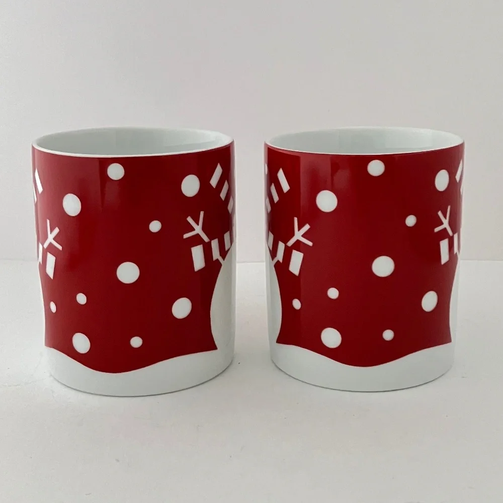 Two Snowman Mugs by CRATE & BARREL 2006-2007